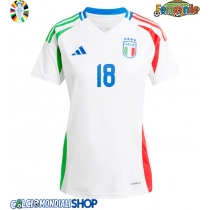 Maglie da calcio Italia Nicolo Barella #18 Seconda Maglia Femminile Europei 2024 Manica Corta